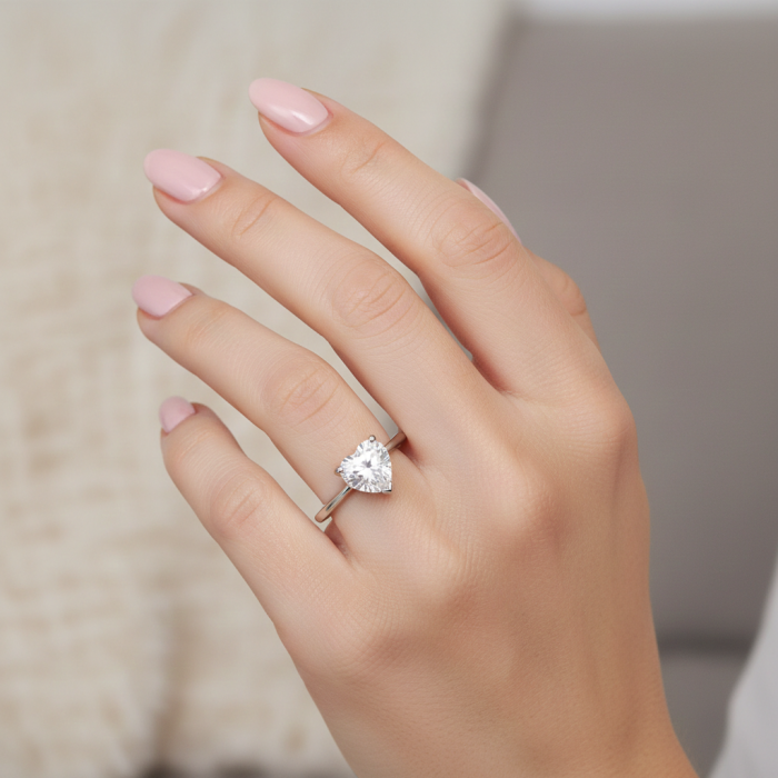 Inel Inimioara din argint Sterling 925 cu cristal fin austriac [2]