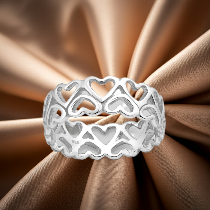 Inel Inimioare din argint Sterling 925 [5]