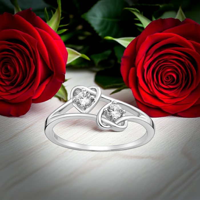 Inel Love din argint Sterling 925 cu diamante simulate [1]