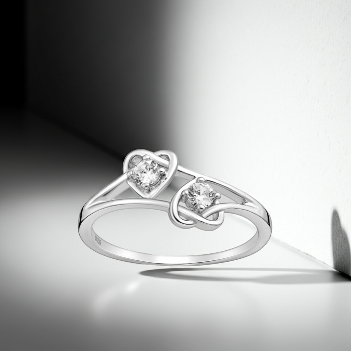 Inel Love din argint Sterling 925 cu diamante simulate [3]