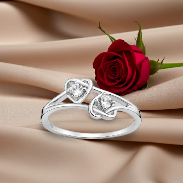 Inel Love din argint Sterling 925 cu diamante simulate [6]