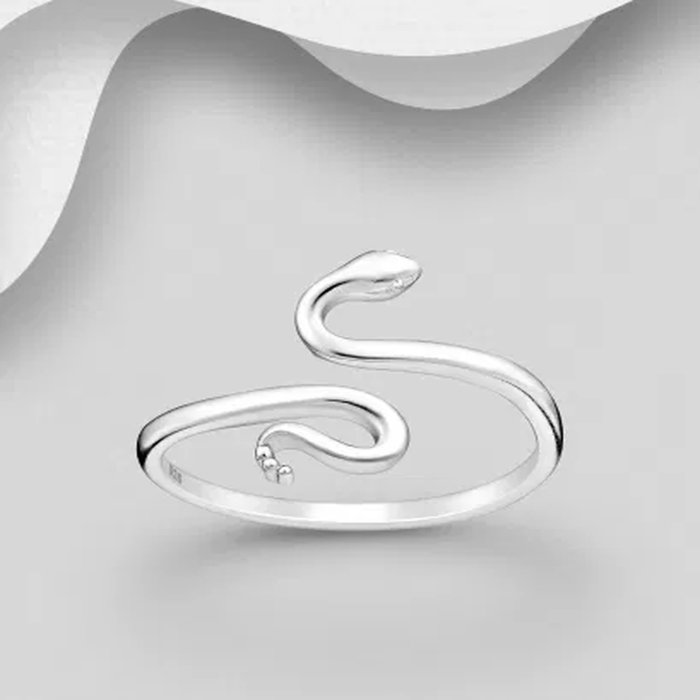 Inel reglabil Sarpe din argint Sterling 925 [4]
