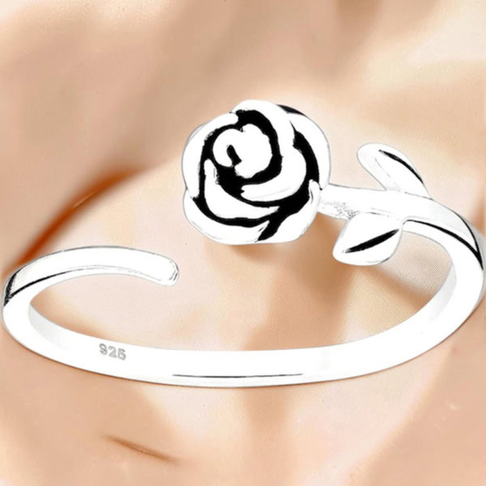 Inel reglabil Trandafir din argint Sterling 925 [4]
