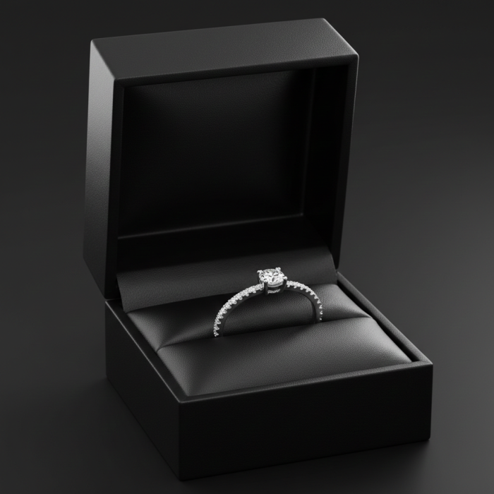 Inel stil logodna din argint Sterling 925 cu diamante simulate [2]