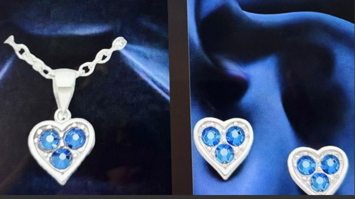 Set Inima colier si cercei din argint sterling 925 cu cristale austriece [1]
