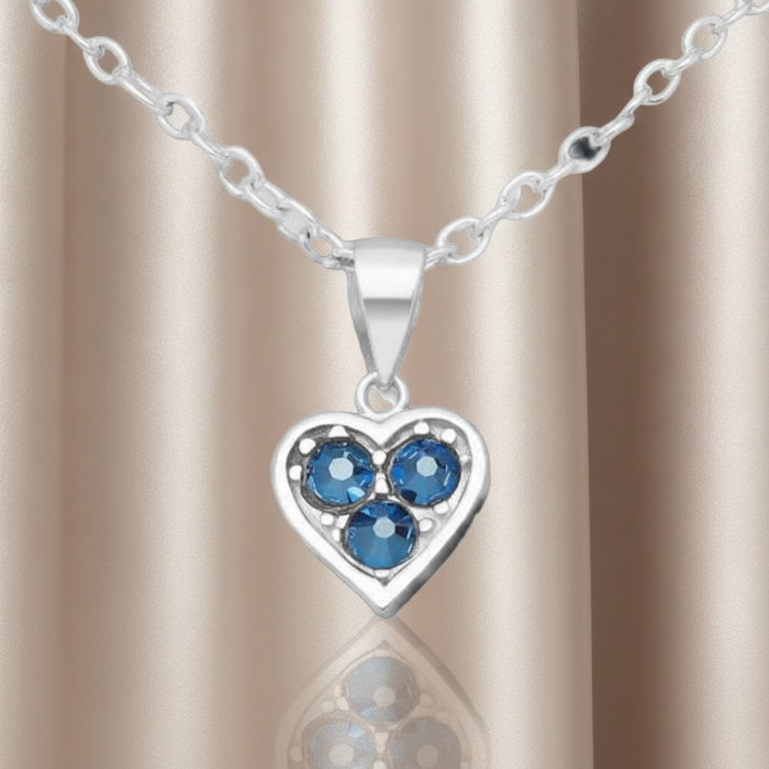 Set Inima colier si cercei din argint sterling 925 cu cristale austriece [6]