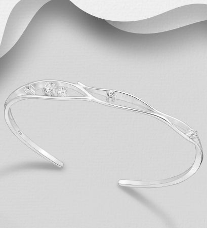 Bratara fixa din argint Sterling 925 diamante simulate [1]