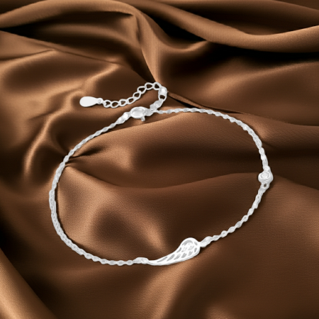 BRATARI ARGINT SIMPLE - Bratara Aripa din argint Sterling 925 cu diamante simulate