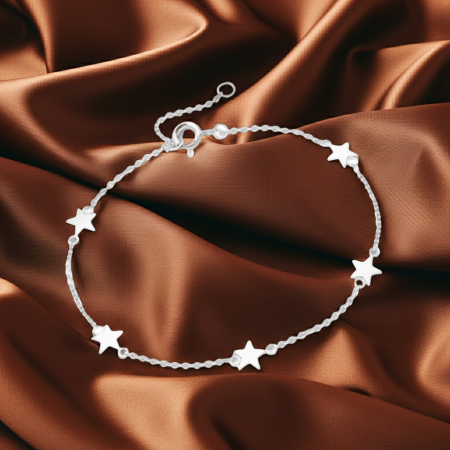 BRATARI ARGINT SIMPLE - Bratara cu Stelute din argint Sterling 925 cu diamante simulate