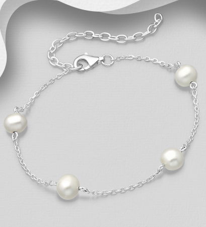 Bratara din argint Sterling 925 cu perle de apa dulce [5]