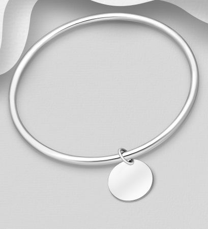 Bratara fixa cu medalion din argint Sterling 925 [4]