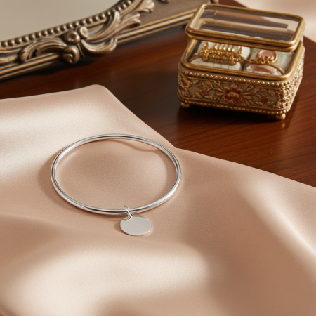 Bratara fixa cu medalion din argint Sterling 925 [2]