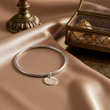 Bratara fixa cu medalion din argint Sterling 925 [1]