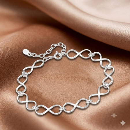 BIJUTERII ARGINT PENTRU BARBATI - Bratara Infinity din argint Sterling 925
