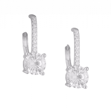 Cercei Clasici din argint Sterling 925 cu diamante simulate [2]