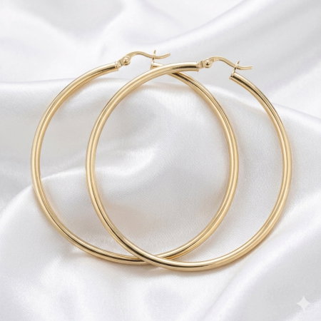 CERCEI ARGINT SIMPLI - cercei-creole-argint-925-placati-aur-14k-40mm-argintify