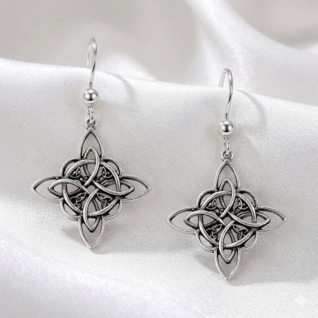 Cercei din argint Sterling 925 stil celtic oxidat [9]
