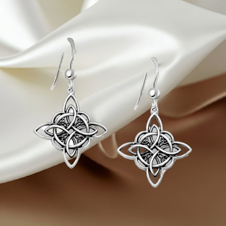Cercei din argint Sterling 925 stil celtic oxidat [4]