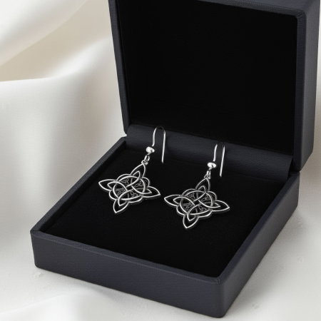 Cercei din argint Sterling 925 stil celtic oxidat [7]