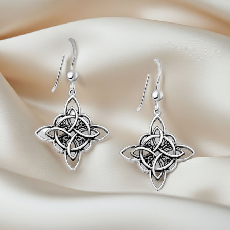 Cercei din argint Sterling 925 stil celtic oxidat [5]
