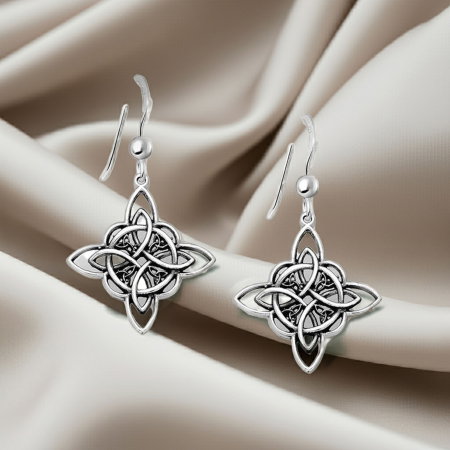 Cercei din argint Sterling 925 stil celtic oxidat [6]