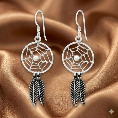 CERCEI ARGINT SIMPLI - Cercei Dream Catcher din Argint Sterling 925