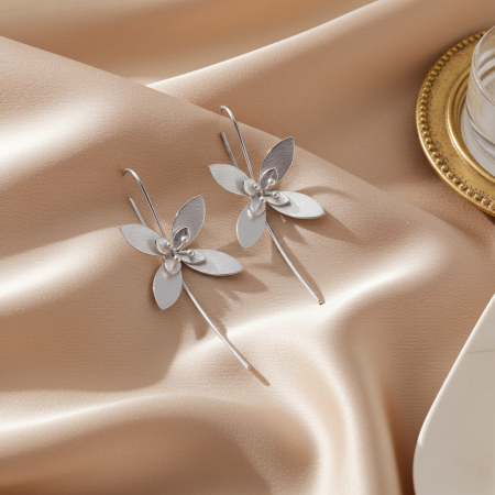 Cercei Floare  din argint Sterling [4]
