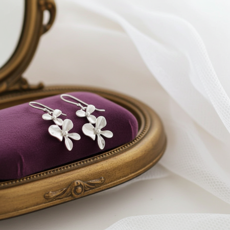 Cercei Flori din Argint Sterling 925 [5]