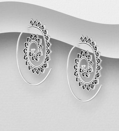CERCEI ARGINT SIMPLI - Cercei Spirala din argint Sterling 925