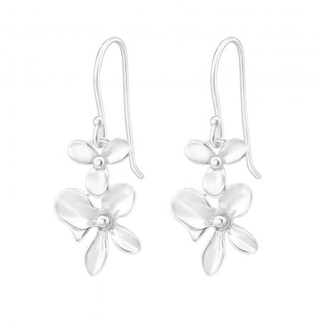 CERCEI ARGINT SIMPLI - Cercei Flori din Argint Sterling 925