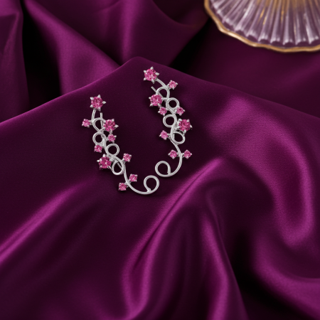 Cerceii Agrafa din argint Sterling 925 cu cristale din sticla [2]