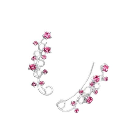 CERCEI ARGINT DAMA - Cerceii Agrafa din argint Sterling 925 cu cristale din sticla