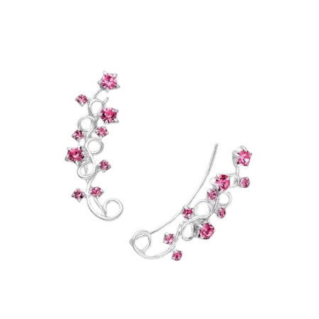 Cerceii Agrafa din argint Sterling 925 cu cristale din sticla [1]