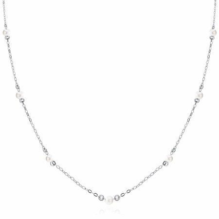 BIJUTERII ARGINT DAMA - colier-choker-din-argint-sterling-925-cu-perle-albe