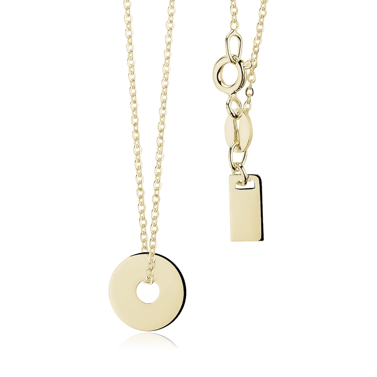 BIJUTERII ARGINT 925 PLACAT CU AUR - COLIER GEOMETRY DIN ARGINT STERLING 925 PLACAT CU AUR