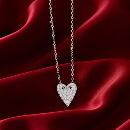 Colier Inima Ascutita din Argint Sterling 925 cu diamante simulate [8]