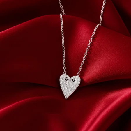Colier Inima Ascutita din Argint Sterling 925 cu diamante simulate [1]