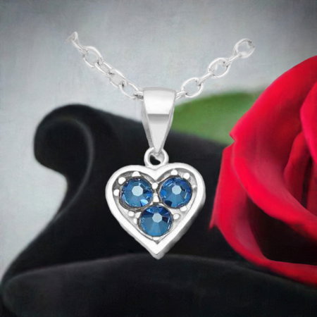 Colier Inima din argint Sterling 925 cu cristale austriece [8]