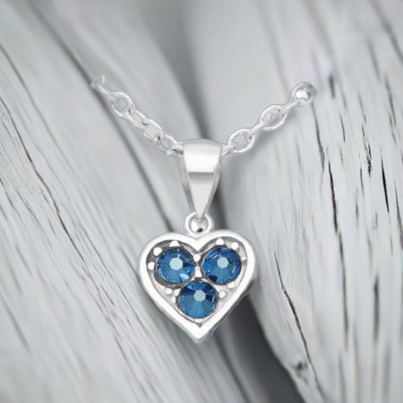 Colier Inima din argint Sterling 925 cu cristale austriece [5]