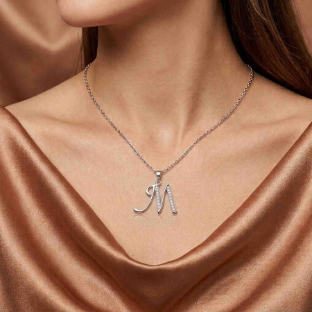 COLIERE ARGINT CU PIETRE - colier-litera-a-din-argint-sterling-925-cu-diamante-simulate