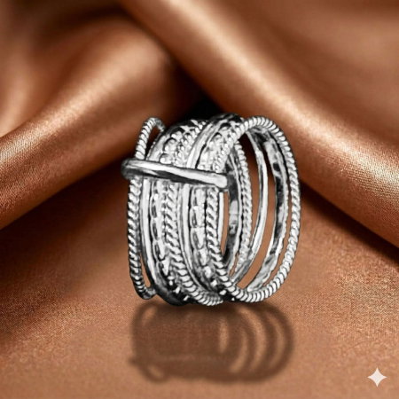 INELE ARGINT SIMPLE - Inel 5 benzi din argint Sterling 925