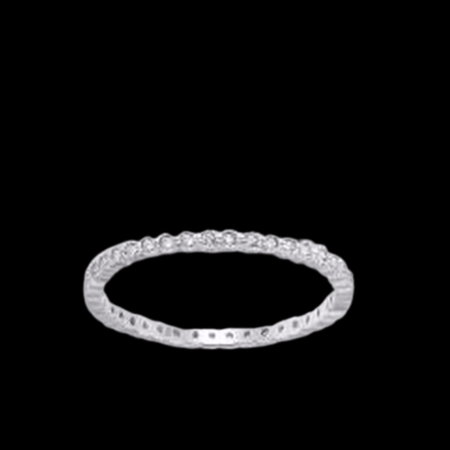 Inel Banda subtire din argint Sterling 925 cu diamante simulate [2]