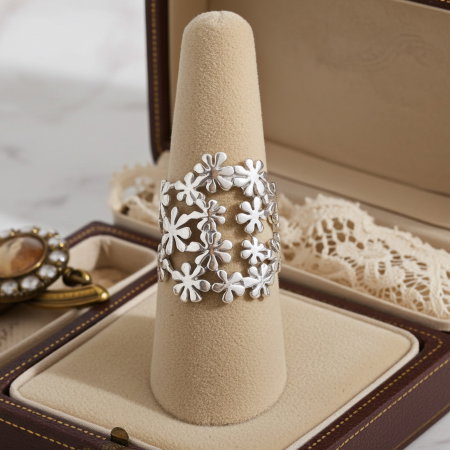 Inel Camp de Flori din argint Sterling 925 [3]