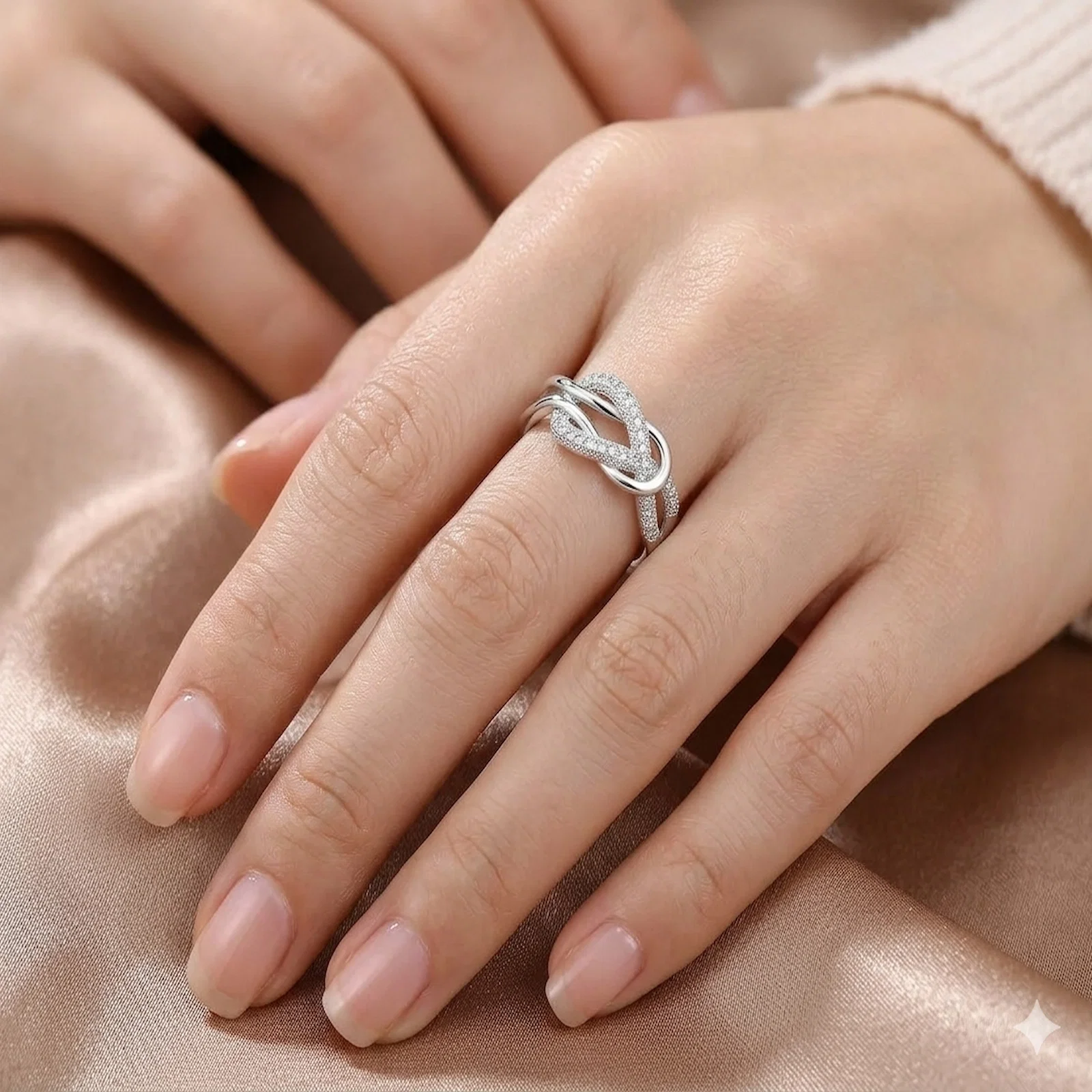 Inel Centura din argint Sterling 925 cu diamante simulate [1]