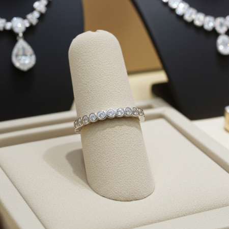 Inel Cercuri din argint Sterling 925 cu diamante simulate [2]