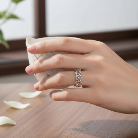 Inel Crenguta de Laur din argint Sterling 925 [3]