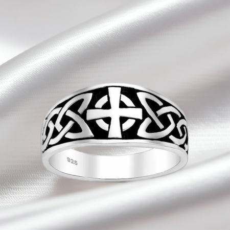 INELE ARGINT SIMPLE - Inel Cruce din argint Sterling 925 stil celtic