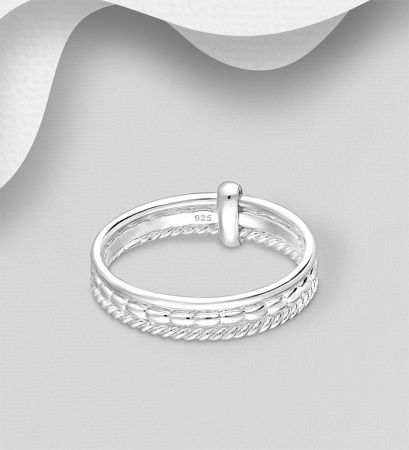 INELE ARGINT SIMPLE - Inel 3 Benzi din argint Sterling 925