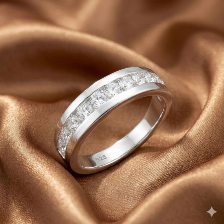 INELE LOGODNA SI VERIGHETE ARGINT - Inel din argint Sterling 925 cu diamante simulate