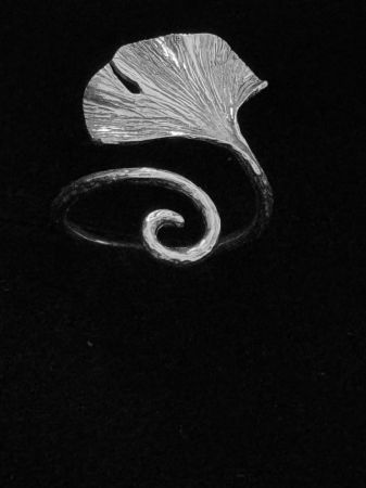 Inel reglabil Floare din argint Sterling 925 [3]